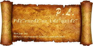Pórszász László névjegykártya